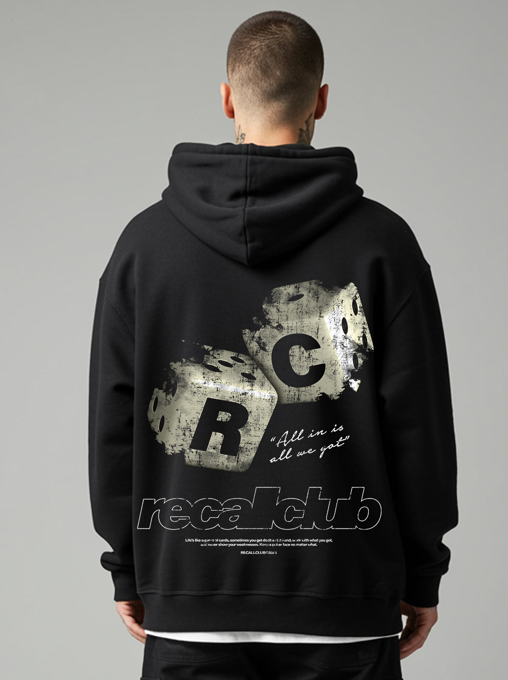Dice Oversized Zipper Hoodie