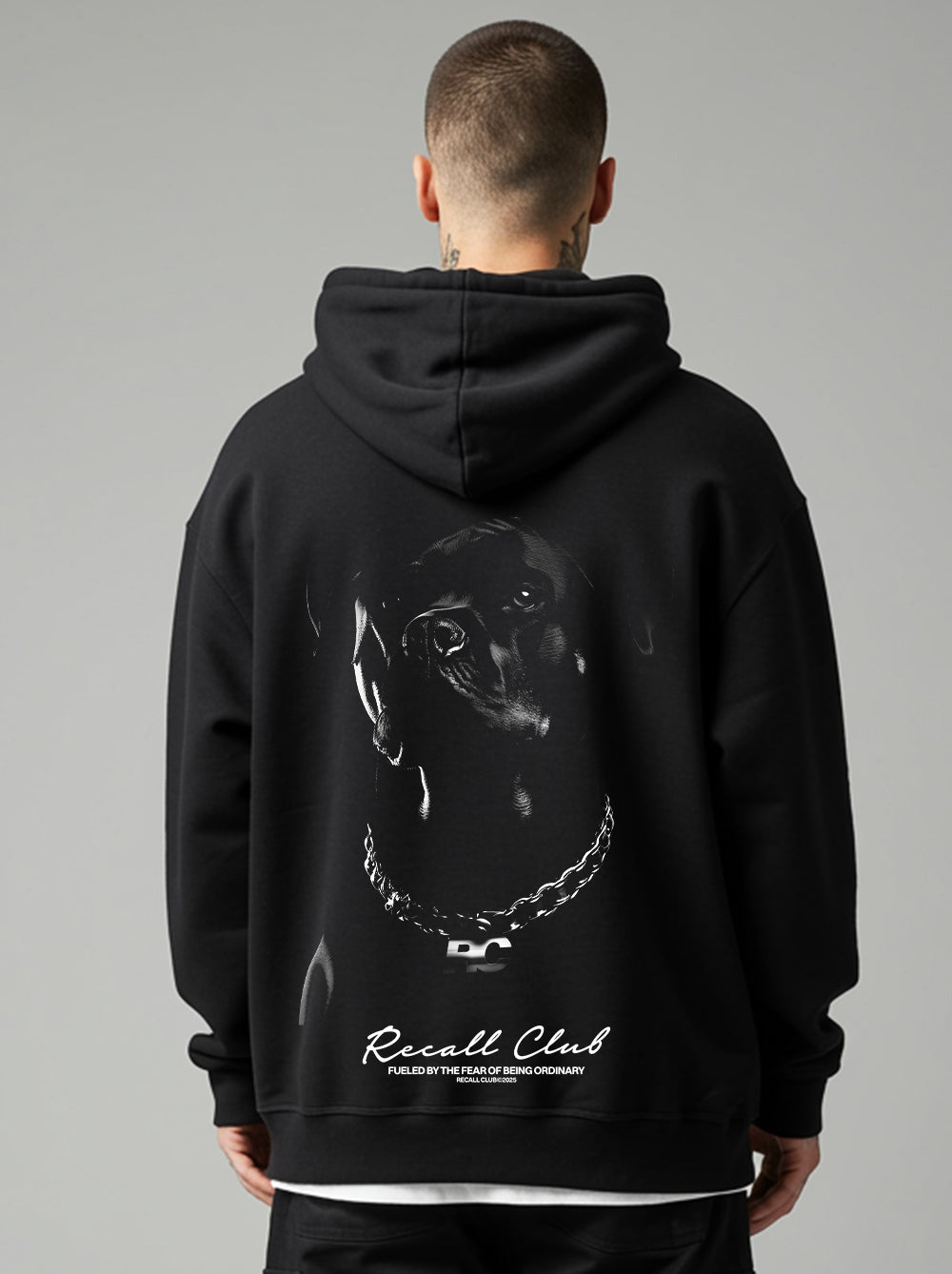 Rottweiler Oversized Zipper Hoodie