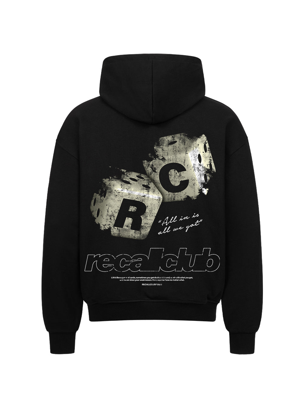 Dice Oversized Zipper Hoodie